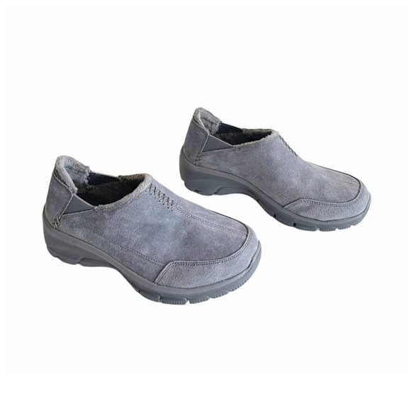 Skechers Hive Gray Suede Relaxed Fit Sneaker Sz 6